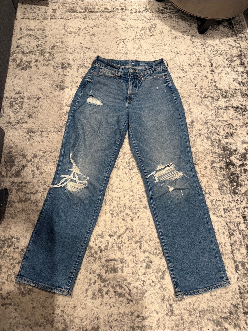 Old Navy Distressed Blue Ripped Jeans